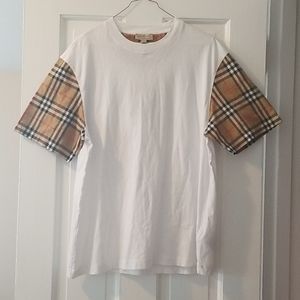 Men's White Burberry T Shirt